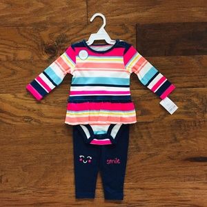 ✨NEW 9 Month Old Peplum Top & Knee Detail Set